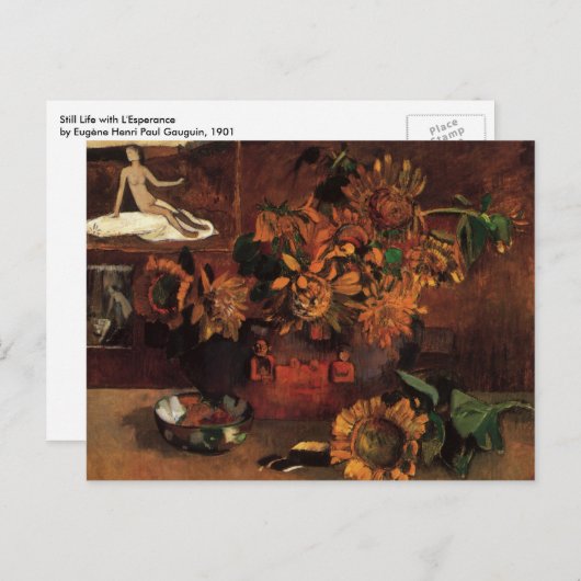 Carte Postale Still Life with L'Esperance (Espoir) par Paul Gaug (Devant / Derrière)