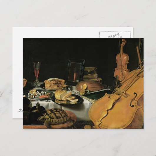 Carte Postale Still Life with Musical Instruments, 1623 (Devant / Derrière)