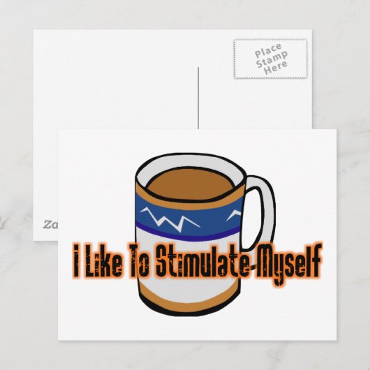 Carte Postale Stimulation du café (Devant / Derrière)