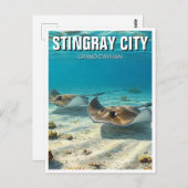Carte Postale Stingray en Grand Cayman Travel (Devant / Derrière)