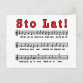 Carte Postale Sto Lat ! Chanson (Devant)