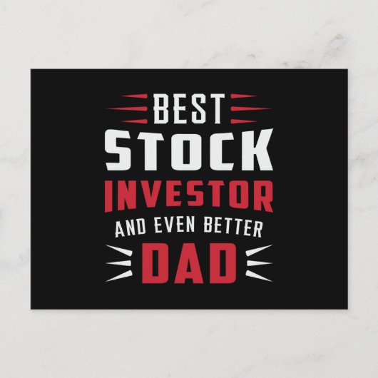 Carte Postale Stock Stock de marché Investisseur Bull Trader (Devant)