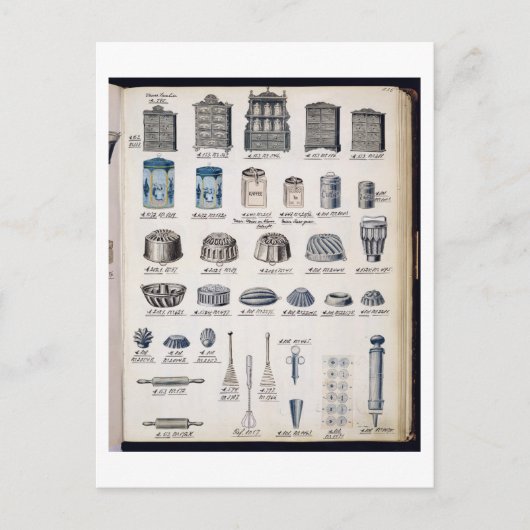 Carte Postale Stockage et ustensiles de cuisine d'un catalogu (Devant)