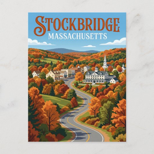 Carte Postale Stockbridge États-Unis (Devant)