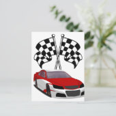 Carte Postale Stockcar Racing & Flags (Debout devant)