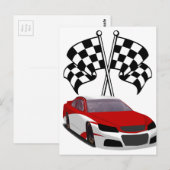 Carte Postale Stockcar Racing & Flags (Devant / Derrière)