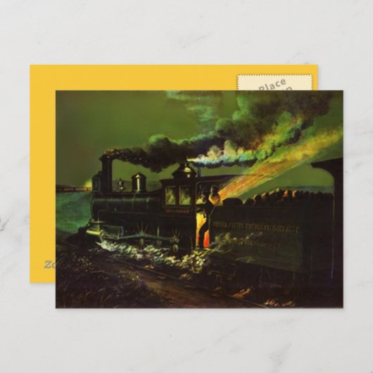 Carte Postale Stocker le cheval de fer ~ Minuit Train POSTCARD (Devant / Derrière)