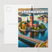 Carte Postale Stockholm, perle scandinave (Devant / Derrière)