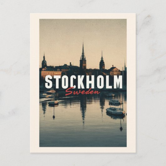 Carte Postale Stockholm suède (Devant)