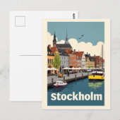 Carte Postale Stockholm Suède (Devant / Derrière)