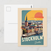 Carte Postale Stockholm Suède (Devant / Derrière)