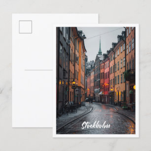 Carte Postale Stockholm Suède Art Voyage célèbre place
