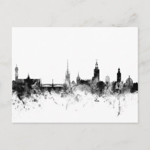 Carte Postale Stockholm Suède Skyline