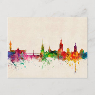 Carte Postale Stockholm Suède Skyline