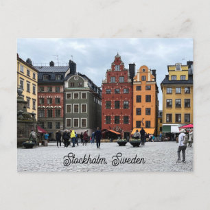 Carte Postale Stockholm Suède Vielle ville Gamla stan Personnali