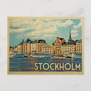 Carte postale Stockholm Suède Vintage voyage