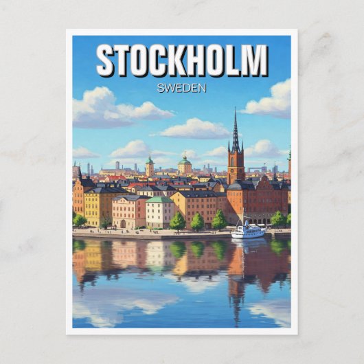 Carte Postale Stockholm Suède Voyages (Devant)