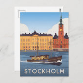 Carte Postale Stockholm vintage (Devant / Derrière)