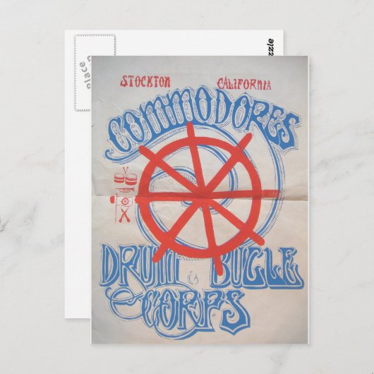 Carte Postale Stockton Commodores Drum et Bugle Corps (Devant / Derrière)