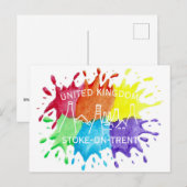 Carte Postale Stoke-On-Trent, Peinture (Devant / Derrière)