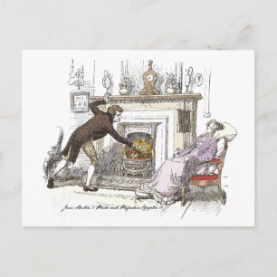 Carte Postale Stoking the Fire - Jane Austen Fierté et préjugés