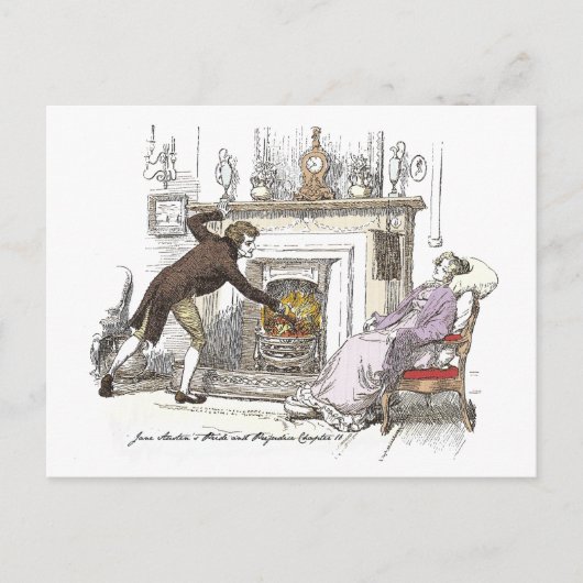 Carte Postale Stoking the Fire - Jane Austen Fierté et préjugés (Devant)