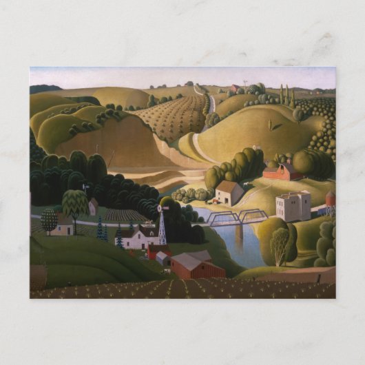 Carte Postale Stone City, 1930 par Grant Wood (Devant)