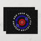 Carte Postale Stone de curling roulant comme l'orbite de la Terr (Devant / Derrière)