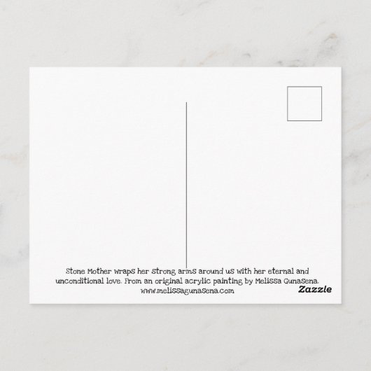 Carte postale Stone Mother (Dos)