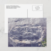 Carte Postale Stone Mountain Carving, Stone Mountain Georgia 1 (Devant / Derrière)