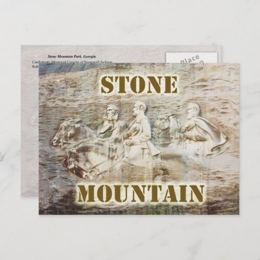 Carte Postale Stone Mountain, Géorgie (Devant / Derrière)