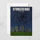 Carte Postale Stonehenge Angleterre Royaume-Uni Startrails (Devant / Derrière)