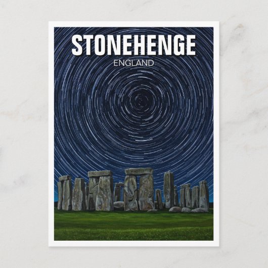 Carte Postale Stonehenge Angleterre Royaume-Uni Startrails (Devant)