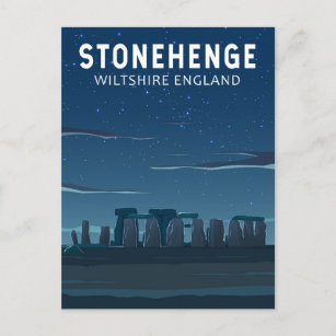 Carte Postale Stonehenge Angleterre Travel Art Vintage