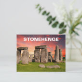 Carte Postale Stonehenge - Red Sunset Sky (Debout devant)