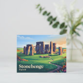 Carte Postale Stonehenge Royaume-Uni (Debout devant)