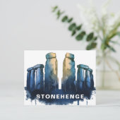 Carte Postale Stonehenge, United Kingdom Watercolor (Debout devant)