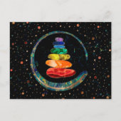 Carte Postale Stones Zen Chakras et cercle Enso (Devant)