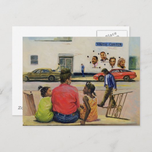 Carte Postale Stoop 2000 de ville d'été (Devant / Derrière)