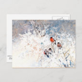 Carte Postale Stoopendaal - Finches à bulles, peinture d'art (Devant / Derrière)