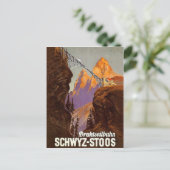 Carte Postale Stoos, chemin de fer, train sur pont, Suisse (Debout devant)