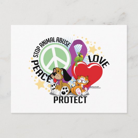 Carte Postale Stop Animal Abuse PLP (Devant)