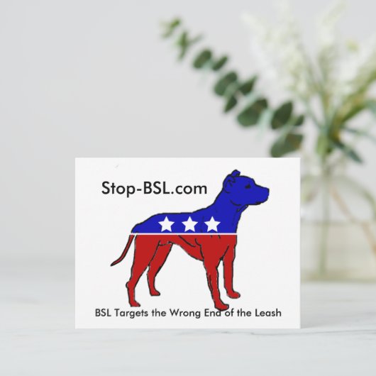 Carte postale Stop-BSL (Debout devant)