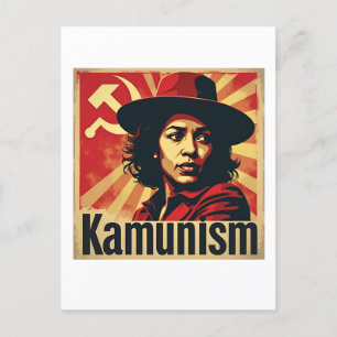 Carte Postale Stop Kamunism Harris Walz 2024 Camarade Kamala