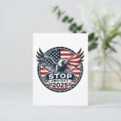 Carte Postale Stop Project 2025 - Vote Blue - Défendre la démocr (Debout devant)