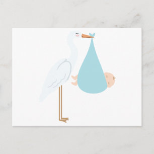 Carte Postale Stork avec bébé