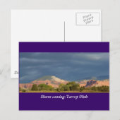 Carte Postale Storm Coming-Torrey Utah (Devant / Derrière)