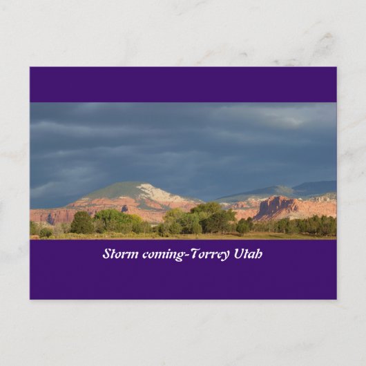 Carte Postale Storm Coming-Torrey Utah (Devant)