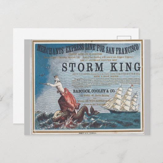 Carte Postale Storm King Clipper voilier (Devant / Derrière)