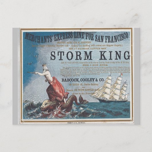 Carte Postale Storm King Clipper voilier (Devant)